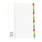 CTS A4 Index Dividers Multicolour Tabs A-Z