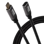 Maplin USB-C Male to USB-C Female Extension Cable Braided V3.2 10Gbps 100W PD  - 3m