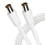 Maplin RF Male to RF Male TV Aerial Coaxial Cable 1m White