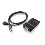 Lenovo USB 3.0 - DVI/VGA USB A DVI/VGA Black