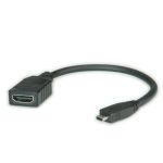 Value HDMI High Speed Cable + Ethernet, A - D, F/M 0.15m