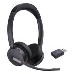 Yealink WH64 Hybrid Dual Teams Headset Wireless Head-band Office/Call center Micro-USB Bluetooth Bla