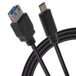 Maplin PRO USB-C to USB-A Female Cable 3.1 Gen2 Super Speed Data Transfer 1m