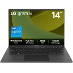 LG Gram 14Z90RU-G.AA55A1 laptop Intel Core i5 i5-1334U 35.6 cm (14") Full HD+ 16 GB LPDDR5-SDRAM 512 GB SSD Wi-Fi 6E Windows 11 Home Black