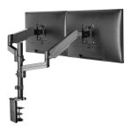 ProperAV Dual Swing Arm PC Monitor Mount Pole Assembly Gas Spring 19''-32\"