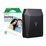 Fujifilm Instax SP-3 Share Square Wireless Photo Printer including 20 Film Pack - Black