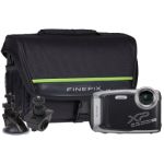 Fujifilm Finepix XP140 16.4MP 5x Zoom Tough Compact Camera, Bicycle Mount, Large Suction Mount & Cas