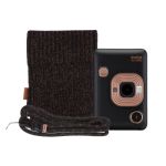 Fujifilm Instax Mini LiPlay Hybrid Instant Camera with FREE Pouch & Neck Strap - Elegant Black