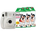 Fujifilm Instax Mini 11 Instant Camera with 60 Shot Film Pack - Ice White