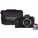 Fujifilm X-S10 Mirrorless Camera with 128GB SD Card & Case - Black, Body Only