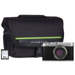 Fujifilm X-E4 Mirrorless Camera with 64GB SD Card & System Bag - Silver, Body Only