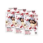 Fujifilm Instax Mini Instant Photo Film - Heart Sketch - Pack of 30