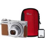 Canon PowerShot G9X Mark II Camera Kit inc 32GB SD Card & Case - Silver