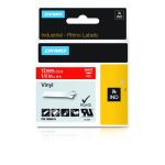 Dymo 1805416 Ribbon Vinyl white on red 12mmx5,5m for Dymo Rhino 6-12mm/19mm/24mm