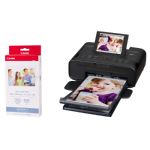 Canon SELPHY CP1300 WirelessPhoto Printer including KP-36IP Ink Paper Set for 36 Photos - Black