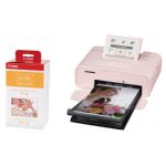 Canon SELPHY CP1300 Wireless Photo Printer including RP-108 Ink Paper Set for 108 Photos - Pink