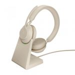 Jabra Evolve2 65, UC Stereo Headset Head-band Beige