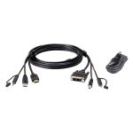 ATEN HDMI to DVI-D USB USB KVM Cable with Audio; 1,8M USB HDMI to DVI-D Secure KVM
