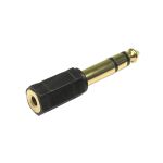 Cables Direct 3-6M3F cable gender changer 6.35mm 3.5mm Black