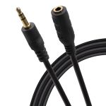 Maplin 3.5mm Aux Stereo 3 Pole TRS Jack Plug to 3.5mm Female Jack Plug Extension Cable - Black - 1.5m