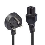 Lindy 2m Mains UK 3 Pin Plug to Hot Conditioned IEC C15 Power Cable â€“ Kettle Lead