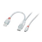Lindy USB 2.0 Dual Power Cable, 2m