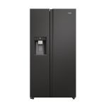 Haier HSW59F18EIPT(UK) side-by-side refrigerator Freestanding 601 L E Black