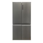 Haier Cube 90 Serie 5 HCR59F19ENMM(UK) side-by-side refrigerator Freestanding 643 L E Platinum, Stainless steel