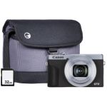 Canon PowerShot G7X MK III Silver Camera inc Additional NB13L Battery 32GB SD Bag