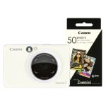 Canon Zoemini S Pocket Size 2-in-1 Instant Camera (60 Shots) - Pearl White