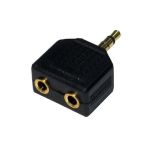 Cables Direct 3T2R cable gender changer 3.5mm 2x 3.5mm Black