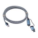 Cablenet CNL 5M USB-C 3.2+USB-A - RJ45 1G networking cable Cat6 U/FTP (STP)