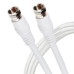 Maplin F Type Male to F Type Male TV Satellite Aerial Coaxial Cable 1.5m White