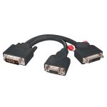 Lindy DVI-I splitter cable VGA+ DVI-D Dual Link Black