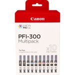 Canon 4192C008/PFI-300 Ink cartridge multi pack MBk,PBk,C,M,Y,PC,PM,R,Gy,CO Pack=10 for Canon IPF Pro 300