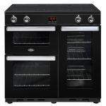 Belling Cookcentre 90Ei Range cooker Electric Zone induction hob Black