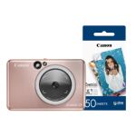Canon Zoemini S2 Pocket Size 2-in-1 Instant Camera Printer with Extra 50 Shots - Rose Gold