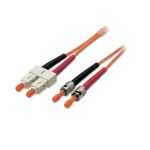 Lindy 10m 2x ST - 2x SC OM1 M/M fibre optic cable Orange