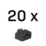 Lindy RJ-45 Port Blockers (Without Key) - Pack of 20, Black