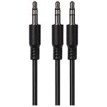 Maplin 3.5mm Aux Stereo 3 Pole TRS Jack Plug to Twin 3.5mm 3 Pole TRS Jack Plug Cable 2m