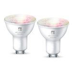 4lite Wiz Connected Dimmable Multicolour WiFi LED Smart Bulb - GU10, Pack of 2