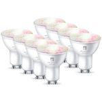 4lite Wiz Connected Dimmable Multicolour WiFi LED Smart Bulb - GU10, Pack of 8