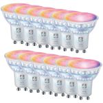 4lite Wiz Connect Dimmable Multicolour WiFi LED Smart Bulb - GU10 - Pack of 12