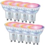 4lite Wiz Connect Dimmable Multicolour WiFi LED Smart Bulb - GU10 - Pack of 8
