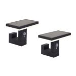 4lite Die Cast Aluminium Solar LED Pavia Wall Light with 2 Modes & Motion Detector - Graphite, Pack 