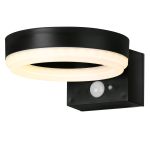 4lite Antheia Solar Sleek IP54 LED Outdoor Wall Light with Built in PIR Motion Sensor - Single
