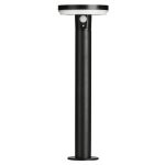 4lite Antheia Solar IP54 Die-Cast Aluminium LED Outdoor Bollard Light with Built in PIR Motion Sensor - Single
