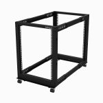 StarTech.com 15U 19" Open Frame Server Rack - 4 Post Adjustable Depth 22-40" Mobile - Free Standing Rolling Network/Computer Equipment Data Rack - Dell PowerEdge HP ProLiant ThinkServer