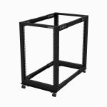 StarTech.com 18U 19" Open Frame Server Rack - 4 Post Adjustable Depth 22-40" Mobile - Free Standing Rolling Network/Computer Equipment Data Rack - Dell PowerEdge HP ProLiant ThinkServer