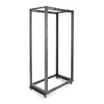 StarTech.com 42U Adjustable Depth Open Frame 4 Post Server Rack Cabinet - Flat Pack w/ Casters, Levelers and Cable Management Hooks